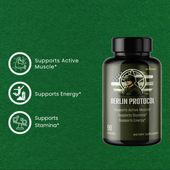 Berlin Protocol- Bodybuilding & Men’s Health Support- 3 Bottles- 270 Capsules
