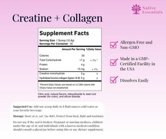 Native Essentials Creatine for Women + Collagen 13.8 Ounce (Pack of 1)