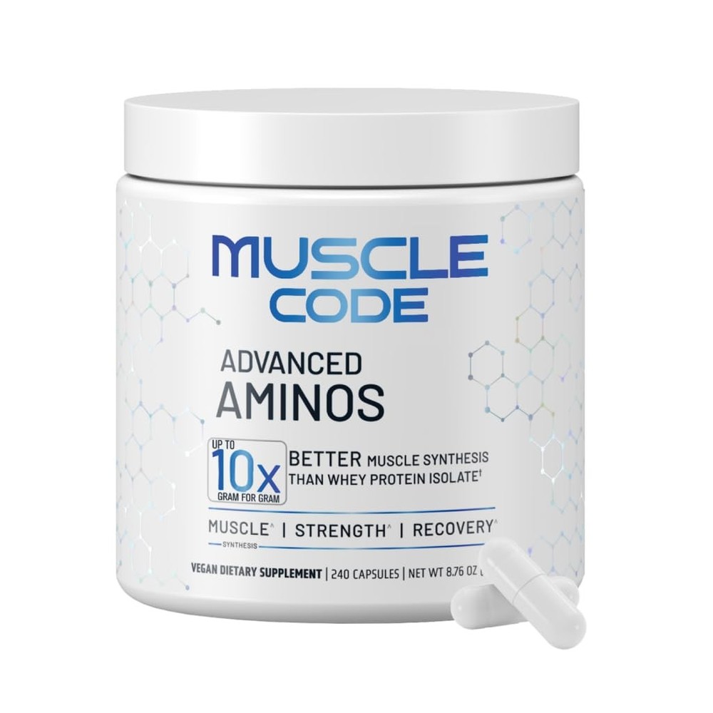 Muscle Code Essential Amino Acid Capsules Synthesis & Repair Nautilus Strength