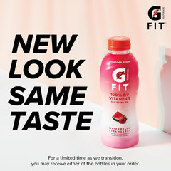 Fit Electrolyte Beverage, Healthy Real Hydration, Watermelon Strawberry, 16.9.oz