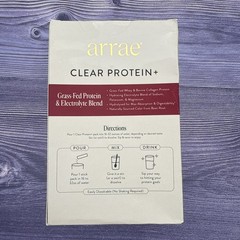 arrae Clear Protein+ Raspberry Yuzu, Grass-Fed Collagen, 14 Stick Packs EXP 7/27