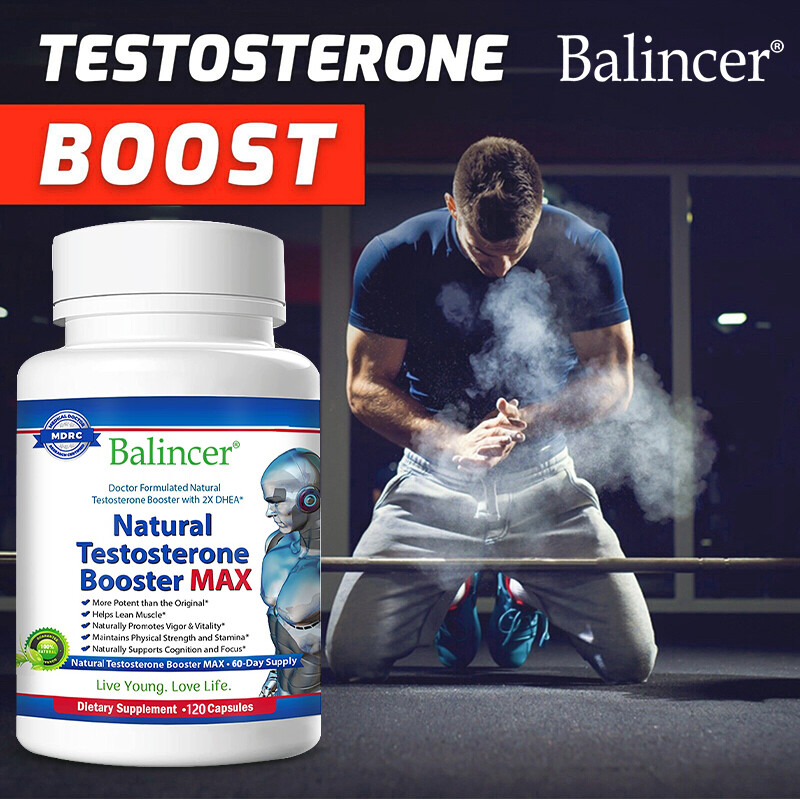 Natural Testosteron Booster MAX Muscle Mass, Energy & Stamina 120Capsules