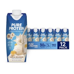 Pure Protein Vanilla Shake, 30g 11 Fl Oz (Pack of 12),