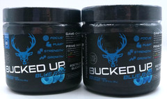 2Pk- Bucked Up Blue Raz Pre-Workout, 9.3 Oz. Each, Exp. 3/27+