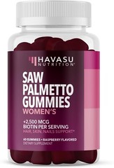 Saw Palmetto for Women + 2500 mcg Biotin Gummies DHT Blocker & Biotin Gummies 60