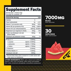 Primaforce BCAA Powder (Watermelon) – 7000mg 2:1:1 BCAAs, Post-Workout Recovery
