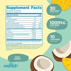 Wellah Perfect Pick-Me-Up (Blue Hawaii) 30 Servings