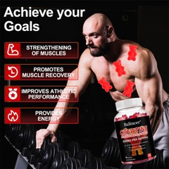 Creatine Monohydrate 60 Gummies Increase Performance Energy Muscle Endurance