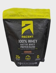 Ascent Native Fuel 100% Whey Protein Chocolate (4) 1lb 25g Gluten Free Exp 1/27
