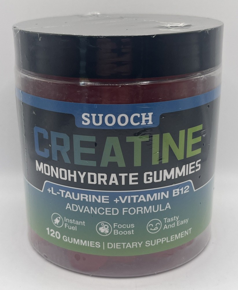 SUOOCH Creatine Gummies for Men & Women, 120 Count Creatine.EXP : 6/27 FREE SHIP