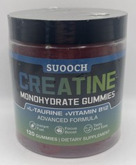 SUOOCH Creatine Gummies for Men & Women, 120 Count Creatine.EXP : 6/27 FREE SHIP