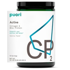 Puori Whey Protein Powder w/ Collagen CP2 Active Pasture-Raised Grass-Fed