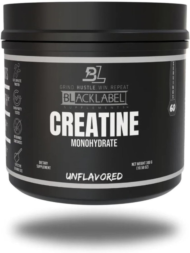 BLACKLABEL Supplements Creatine Monohydrate Powder – 60 Servings, Unisex Nutriti