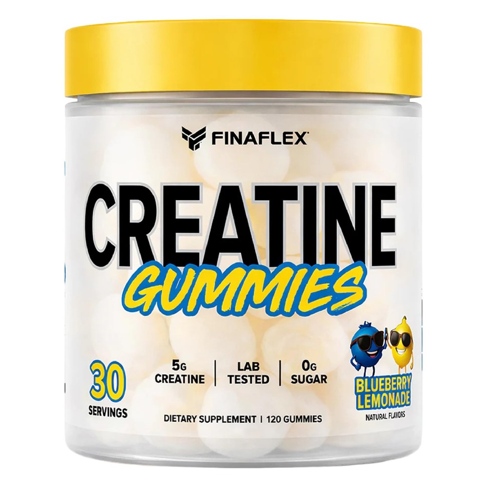 FINAFLEX Creatine Gummies 120 Gummies Blueberry Lemonade Flavor Promotes M…