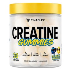 FINAFLEX Creatine Gummies 120 Gummies Blueberry Lemonade Flavor Promotes M…