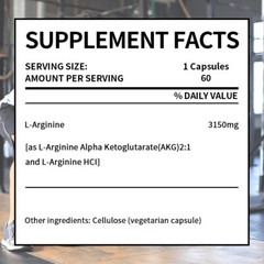 Nitric Oxide L-Arginin 3150mg Pre Workout + Testosteron Booster, Men’s Health