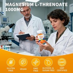 Magnesium L-threonate Gummies 1000mg for Kids & Adults, High Absorption