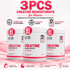 Old School Creatine Monohydrate Powder for Women 30 servings unflavored