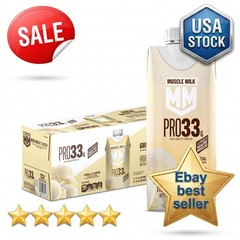 Muscle Milk Pro Series 33g High Protein Shake, Vanilla Crème (11 fl oz, 12 Pack)