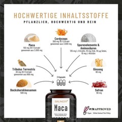Maca 30/60/120 capsules – Enhances energy and stamina, boosts energy