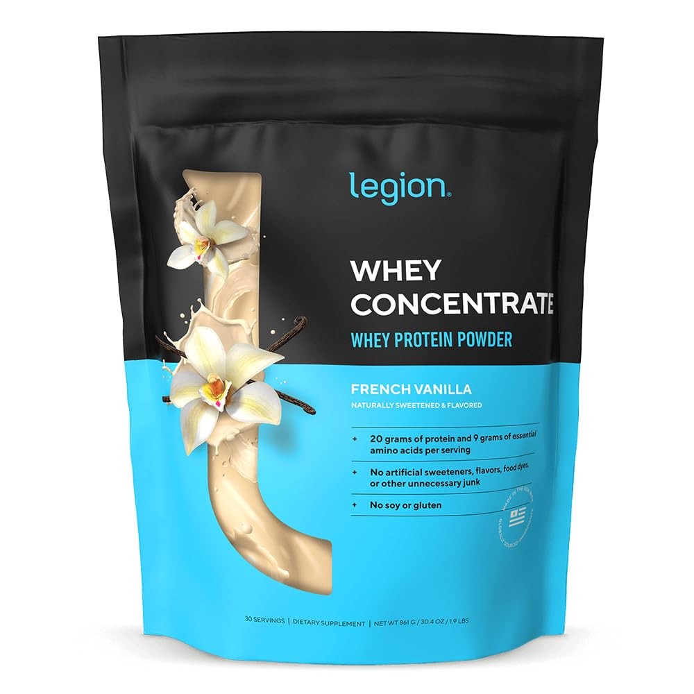 LEGION Whey Protein Powder Naturally Flavored Whey Protein Concentrate with …