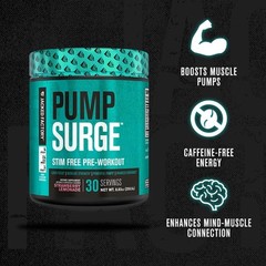 PUMPSURGE Caffeine-Free Pump & Nootropic Pre Workout Supplement, Non Stimulant