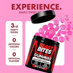 Creatine Infused Gummies – 5g Creatine Monohydrate, 75 Strawberry Gummies