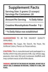 energy metabolism booster – Creatine Powder 100g – healthy weight gain 2 Bottles
