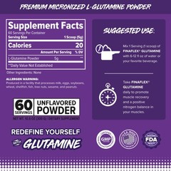 FINAFLEX PURE GLUTAMINE, Unflavored Powder 10.6 oz Reduces Muscle Breakdown…