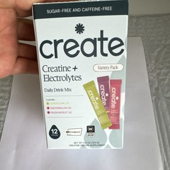 Create Creatine + Electrolytes Powder Variety Pack 12 Sticks Sugar-Free NSF