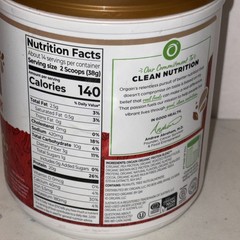 Orgain X Justin’s Organic Nut Butter Protein Powder Chocolate Exp6/17/26 1.17lb