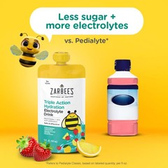 Zarbee’s Triple Action Hydration Electrolyte Drink 5 Fl Oz (Pack of 3), N/a