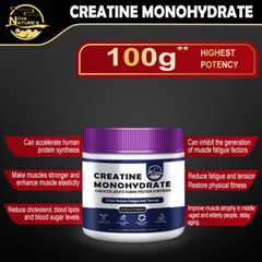 Creatine Monohydrate Powder Muscle gain (Micronized) 5g per serv 100g Unflavored