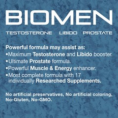 Intenergy BIOMEN 3100mg 90 VCaps Test Libido Prostate Sexual Health SHIPS FREE