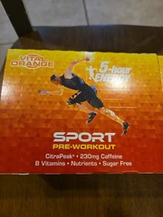 New Lot (2) x 5-Hour Energy Sport Pre-Workout Vital Orange 6-Pack Exp 10/30/2026