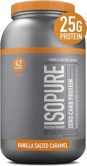 Isopure Zero Carb, 25g Protein, Whey Protein IsolateVanilla Salted Caramel, 3lb