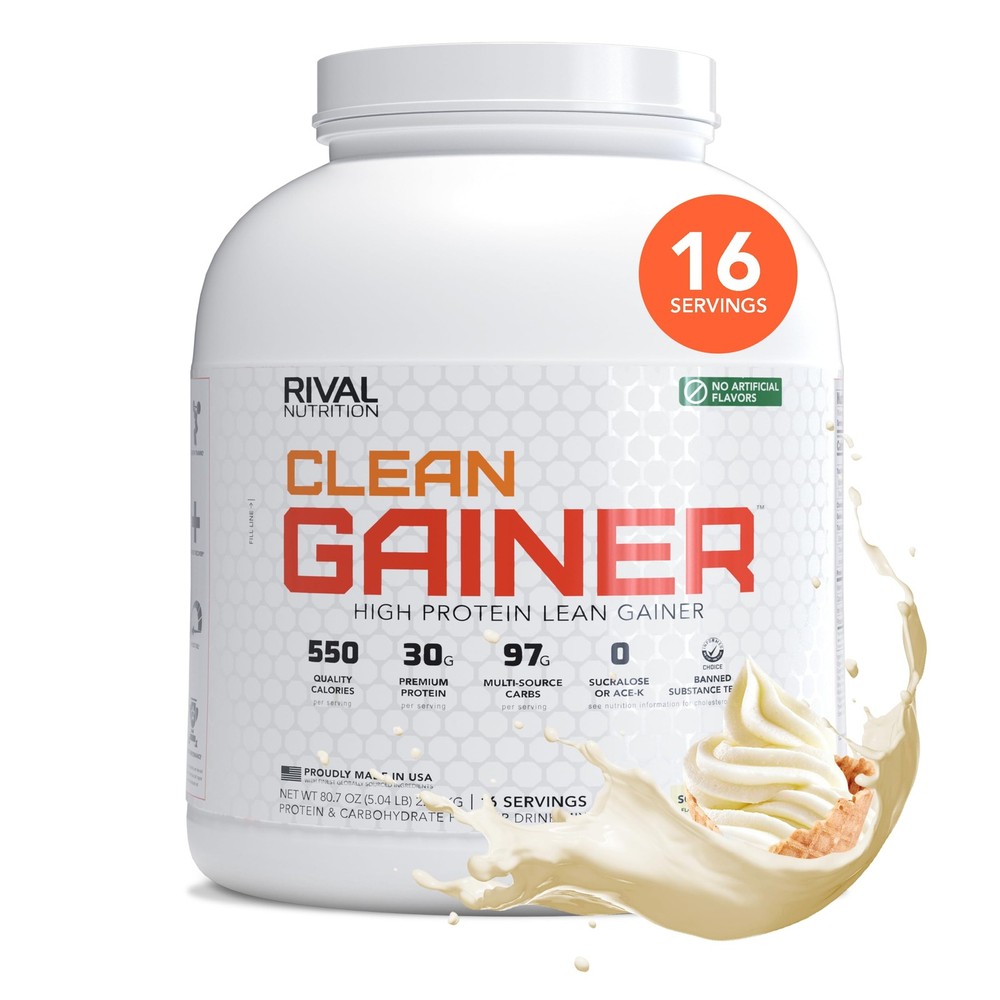 HighProtein Clean Gainer Powder 5LB Vanilla 550 Calories, 30g Protein