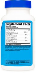 Nutricost Natural Energy Pills Complex 120 Capsules, 100mg Caffeine – Non-GMO