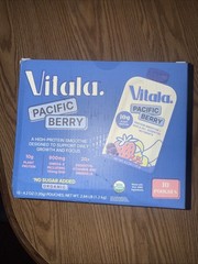 Vitala Organic Protein Smoothie Pouches Kids & Adults DHA Omega-3 (10 CT) Berry
