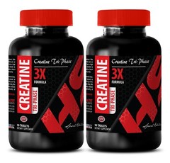 muscle increase – CREATINE TRI-PHASE – creatine flavorless – 2 Bottles-180 Tabl