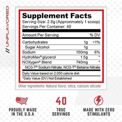 Purus Labs Noxygen – Unflavored Pre-Workout Accelerator, Nitric Oxide Booster
