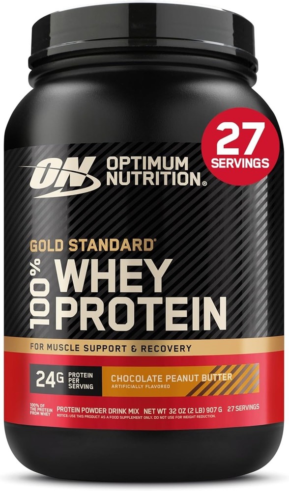 Optimum Nutrition Gold Standard 100% Whey Protein Powder, 2 Pound