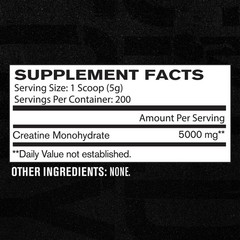 Creatine Monohydrate Powder 1000g – 5g Daily Creatine Supplement for Men and Wom