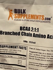 BulkSupplements BCAA 2:1:1 Powder 500g 17.6oz