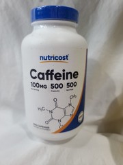 Nutricost Caffeine Pills 100mg, 500 Capsules Exp.06/2028