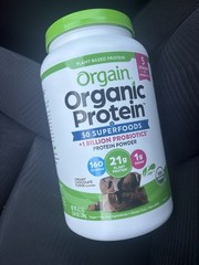 Orgain Plant-Based Protein Powder Vegan Gluten Free Chocolate Fudge 42.3oz