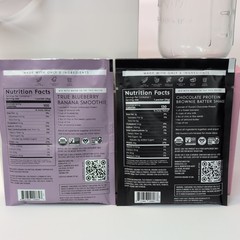 Truvani Protein Powder Kit 2 Packets, Mixing Jar, Gift Bag