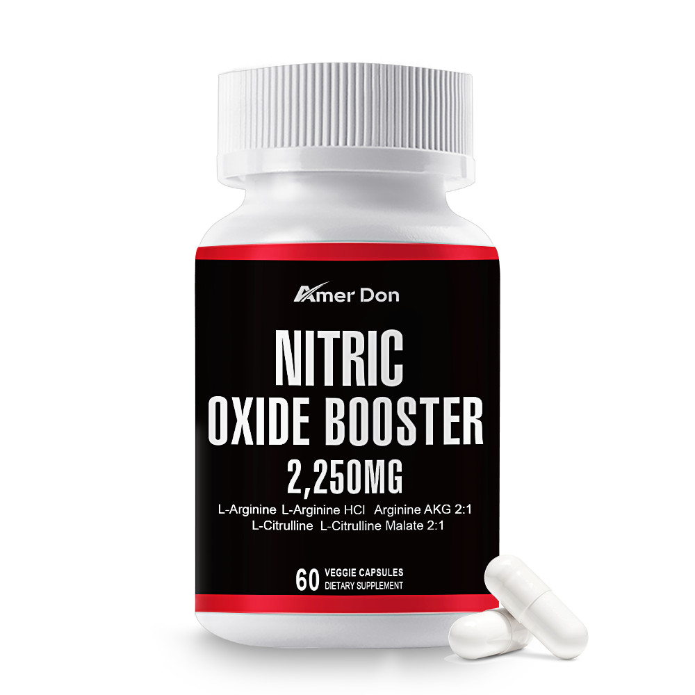 60 Nitric Oxide Booster Supplement w/ L-Arginine Premium Workout Muscle Capsule