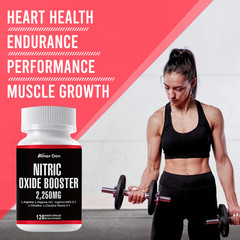 60 Nitric Oxide Booster Supplement w/ L-Arginine Premium Workout Muscle Capsule