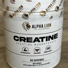 ALPHA LION Creatine Monohydrate Powder 5000MG 5G Scoop 60 Srv Unflavored SEALED